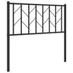 vidaXL Tăblie de pat metalică, negru, 90 cm