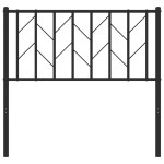 vidaXL Tăblie de pat metalică, negru, 90 cm