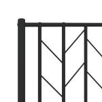 vidaXL Tăblie de pat metalică, negru, 90 cm