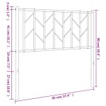 vidaXL Tăblie de pat metalică, negru, 90 cm