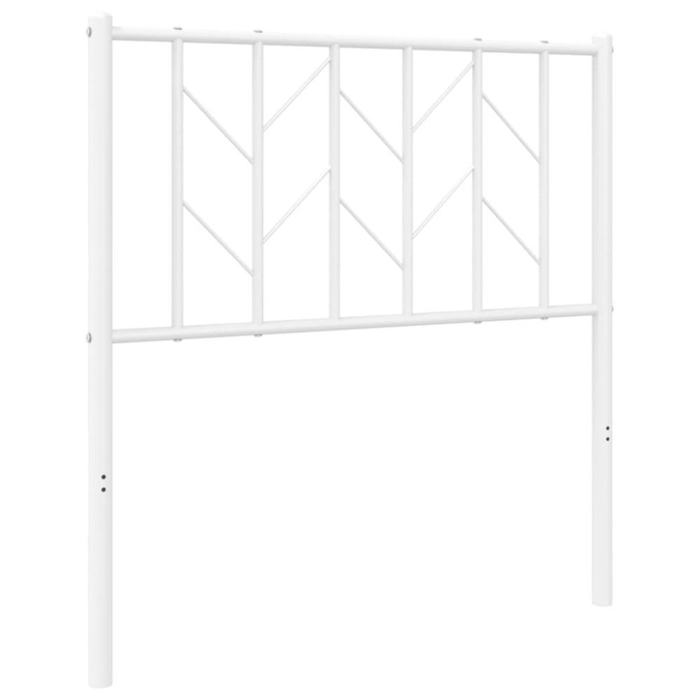vidaXL Tăblie de pat metalică, alb, 80 cm