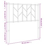 vidaXL Tăblie de pat metalică, alb, 80 cm vidaXL Tăblie de pat metalică, alb, 80 cm
