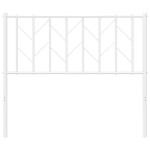 vidaXL Tăblie de pat metalică, alb, 100 cm