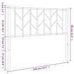vidaXL Tăblie de pat metalică, alb, 100 cm