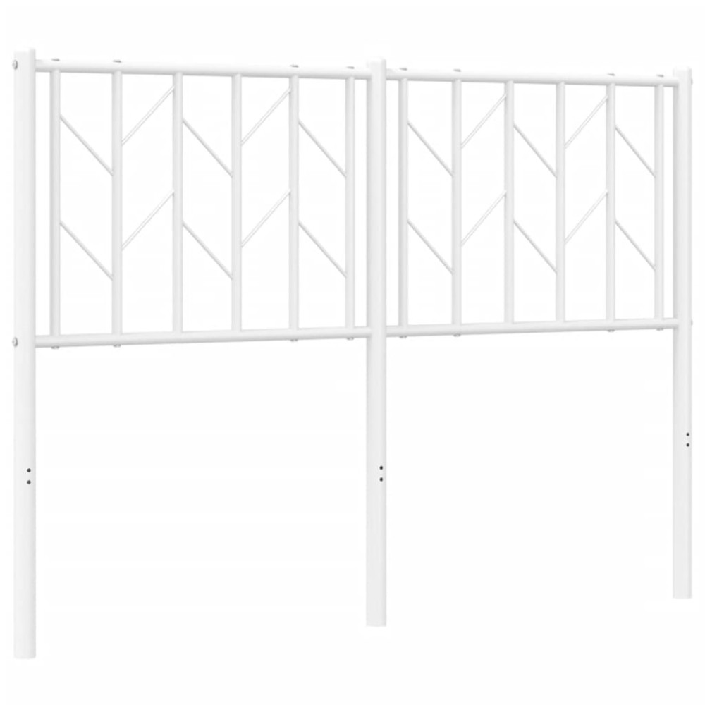 vidaXL Tăblie de pat metalică, alb, 120 cm