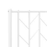 vidaXL Tăblie de pat metalică, alb, 120 cm