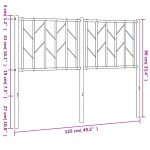 vidaXL Tăblie de pat metalică, alb, 120 cm