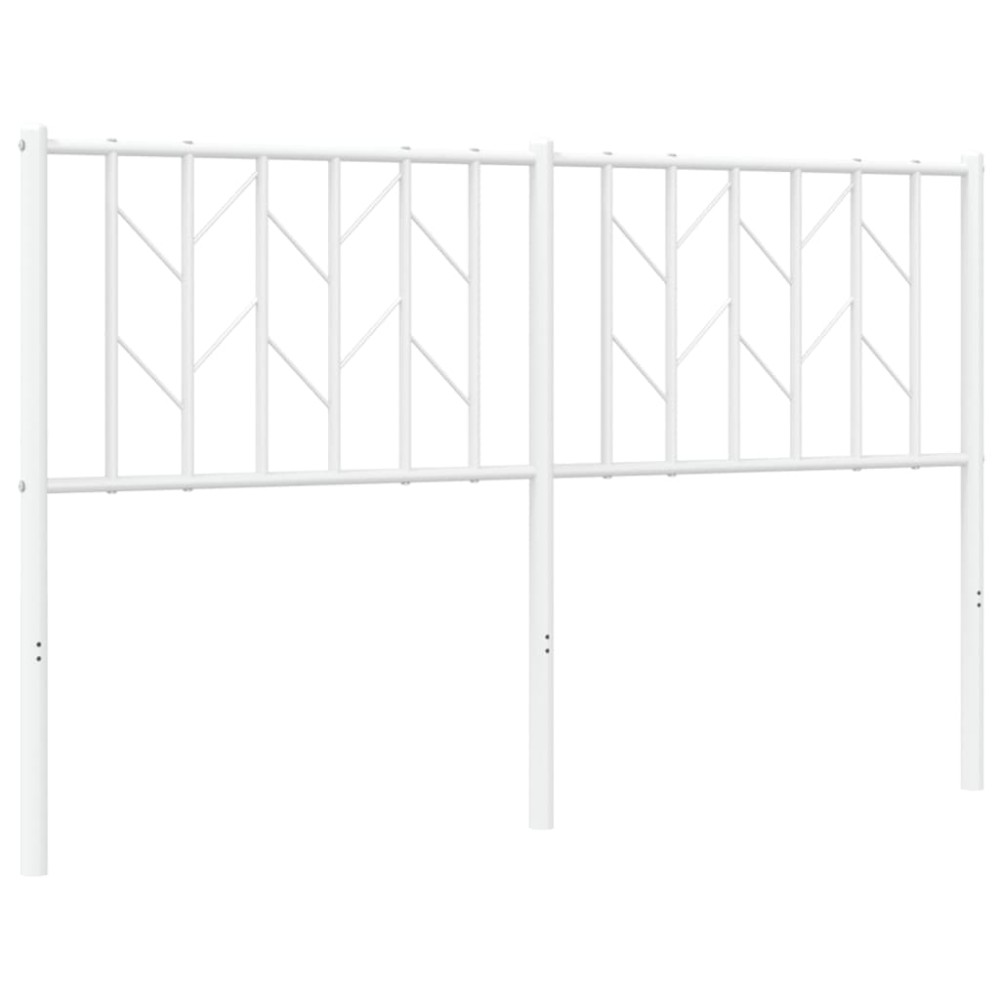 vidaXL Tăblie de pat metalică, alb, 140 cm