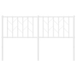vidaXL Tăblie de pat metalică, alb, 140 cm