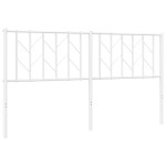 vidaXL Tăblie de pat metalică, alb, 160 cm