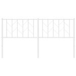 vidaXL Tăblie de pat metalică, alb, 160 cm