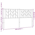 vidaXL Tăblie de pat metalică, alb, 160 cm