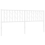 vidaXL Tăblie de pat metalică, alb, 180 cm