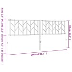 vidaXL Tăblie de pat metalică, alb, 200 cm vidaXL Tăblie de pat metalică, alb, 200 cm