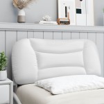 vidaXL Pernă pentru tăblie pat, alb, 80 cm, piele artificială vidaXL Pernă pentru tăblie pat, alb, 80 cm, piele artificială