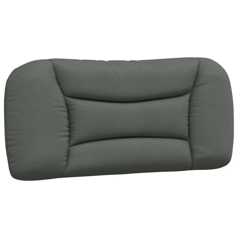 vidaXL Pernă pentru tăblie de pat, gri închis, 90 cm, material textil