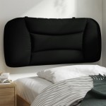 vidaXL Pernă pentru tăblie de pat, negru, 90 cm, material textil vidaXL Pernă pentru tăblie de pat, negru, 90 cm, material textil