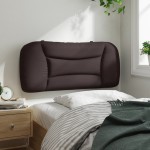 vidaXL Pernă pentru tăblie de pat maro închis, 90 cm, material textil vidaXL Pernă pentru tăblie de pat maro închis, 90 cm, material textil