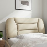vidaXL Pernă pentru tăblie de pat, crem, 90 cm, material textil vidaXL Pernă pentru tăblie de pat, crem, 90 cm, material textil