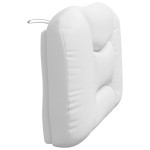 vidaXL Pernă pentru tăblie pat, alb, 90 cm, piele artificială