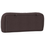 vidaXL Pernă pentru tăblie de pat maro închis, 100 cm, material textil vidaXL Pernă pentru tăblie de pat maro închis, 100 cm, material textil