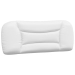vidaXL Pernă pentru tăblie pat, alb, 100 cm, piele artificială