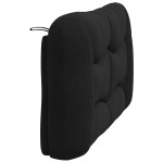 vidaXL Pernă pentru tăblie de pat, negru, 120 cm, material textil vidaXL Pernă pentru tăblie de pat, negru, 120 cm, material textil