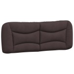 vidaXL Pernă pentru tăblie de pat maro închis, 120 cm, material textil vidaXL Pernă pentru tăblie de pat maro închis, 120 cm, material textil