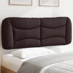 vidaXL Pernă pentru tăblie de pat maro închis, 120 cm, material textil vidaXL Pernă pentru tăblie de pat maro închis, 120 cm, material textil