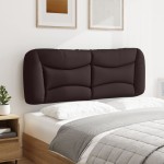 vidaXL Pernă pentru tăblie de pat maro închis, 120 cm, material textil vidaXL Pernă pentru tăblie de pat maro închis, 120 cm, material textil