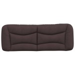 vidaXL Pernă pentru tăblie de pat maro închis, 120 cm, material textil vidaXL Pernă pentru tăblie de pat maro închis, 120 cm, material textil