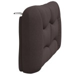 vidaXL Pernă pentru tăblie de pat maro închis, 120 cm, material textil vidaXL Pernă pentru tăblie de pat maro închis, 120 cm, material textil