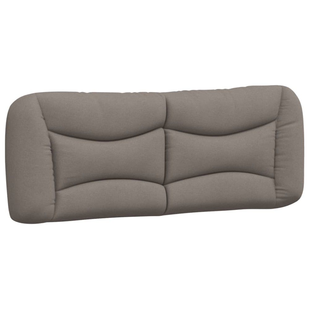 vidaXL Pernă pentru tăblie de pat, gri taupe, 120 cm, material textil