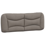 vidaXL Pernă pentru tăblie de pat, gri taupe, 120 cm, material textil vidaXL Pernă pentru tăblie de pat, gri taupe, 120 cm, material textil