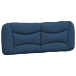 vidaXL Pernă pentru tăblie de pat, albastru, 120 cm, material textil vidaXL Pernă pentru tăblie de pat, albastru, 120 cm, material textil