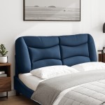 vidaXL Pernă pentru tăblie de pat, albastru, 120 cm, material textil vidaXL Pernă pentru tăblie de pat, albastru, 120 cm, material textil