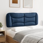 vidaXL Pernă pentru tăblie de pat, albastru, 120 cm, material textil vidaXL Pernă pentru tăblie de pat, albastru, 120 cm, material textil