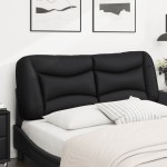 vidaXL Pernă pentru tăblie pat, Hvar, negru, 120 cm, piele artificială