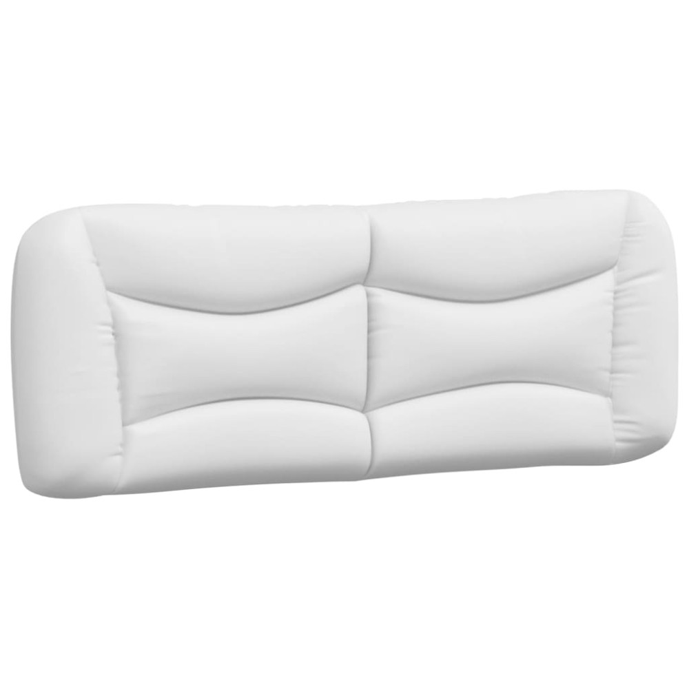 vidaXL Pernă pentru tăblie pat, alb, 120 cm, piele artificială