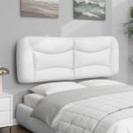 vidaXL Pernă pentru tăblie pat, alb, 120 cm, piele artificială