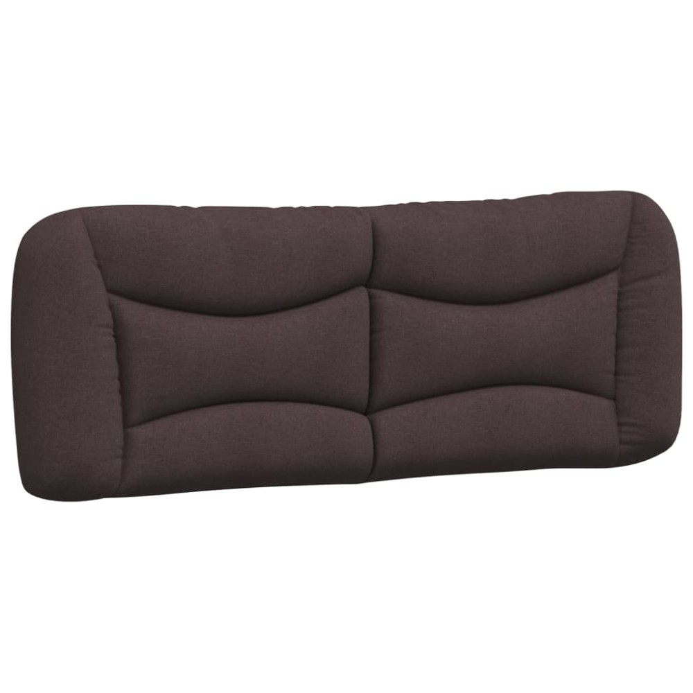 vidaXL Pernă pentru tăblie de pat maro închis, 140 cm, material textil