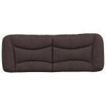vidaXL Pernă pentru tăblie de pat maro închis, 140 cm, material textil vidaXL Pernă pentru tăblie de pat maro închis, 140 cm, material textil