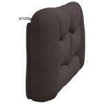 vidaXL Pernă pentru tăblie de pat maro închis, 140 cm, material textil vidaXL Pernă pentru tăblie de pat maro închis, 140 cm, material textil