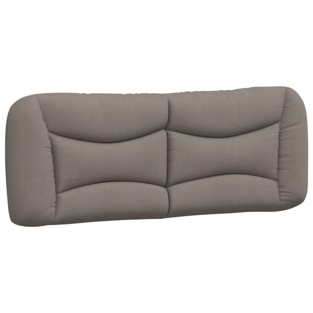 vidaXL Pernă pentru tăblie de pat, gri taupe, 140 cm, material textil