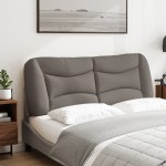 vidaXL Pernă pentru tăblie de pat, gri taupe, 140 cm, material textil vidaXL Pernă pentru tăblie de pat, gri taupe, 140 cm, material textil