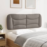vidaXL Pernă pentru tăblie de pat, gri taupe, 140 cm, material textil vidaXL Pernă pentru tăblie de pat, gri taupe, 140 cm, material textil