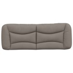 vidaXL Pernă pentru tăblie de pat, gri taupe, 140 cm, material textil vidaXL Pernă pentru tăblie de pat, gri taupe, 140 cm, material textil