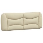 vidaXL Pernă pentru tăblie de pat, crem, 140 cm, material textil