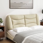 vidaXL Pernă pentru tăblie de pat, crem, 140 cm, material textil