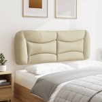 vidaXL Pernă pentru tăblie de pat, crem, 140 cm, material textil